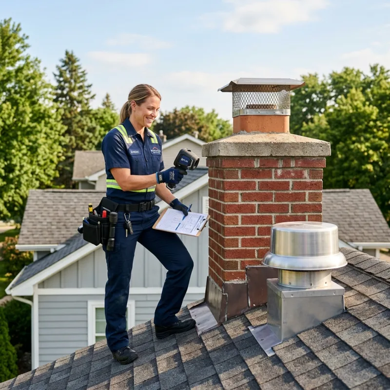 Technician inspecting a Gembrook roof cavity and ductwork for a dead bird